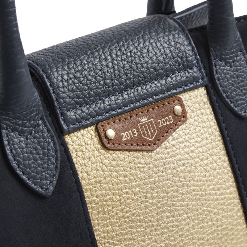Fairfax & Favor Mini Windsor Handbag (10 Year Anniversary Collection) - Navy & Gold