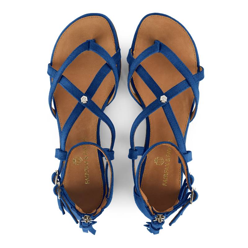 Fairfax & Favor Brancaster Ladies Sandal - Porto Blue