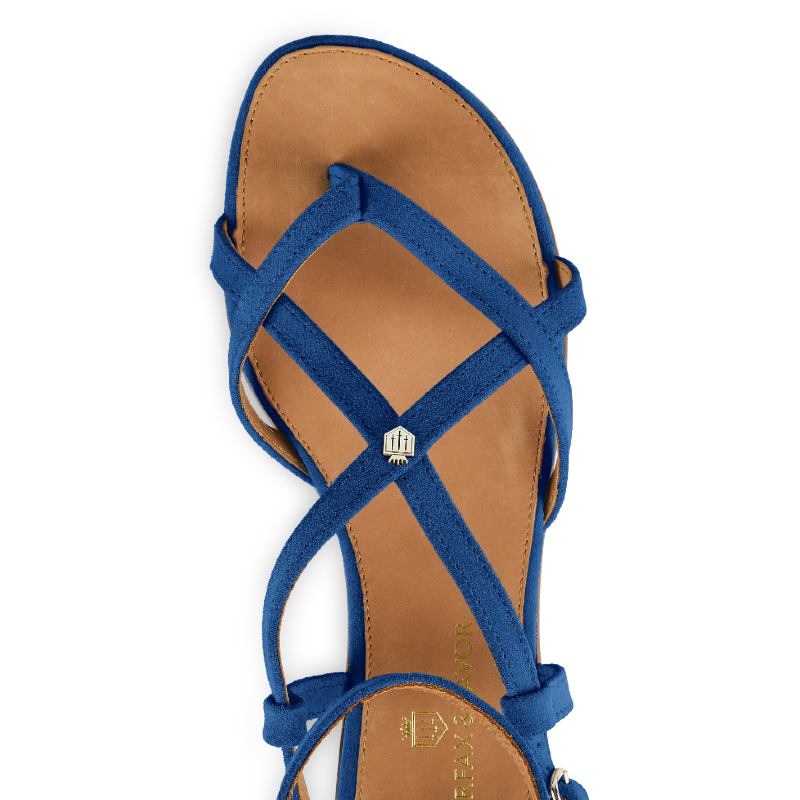 Fairfax & Favor Brancaster Ladies Sandal - Porto Blue
