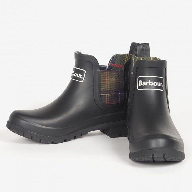 Barbour Kingham Ladies Ankle Wellington Boot - Black