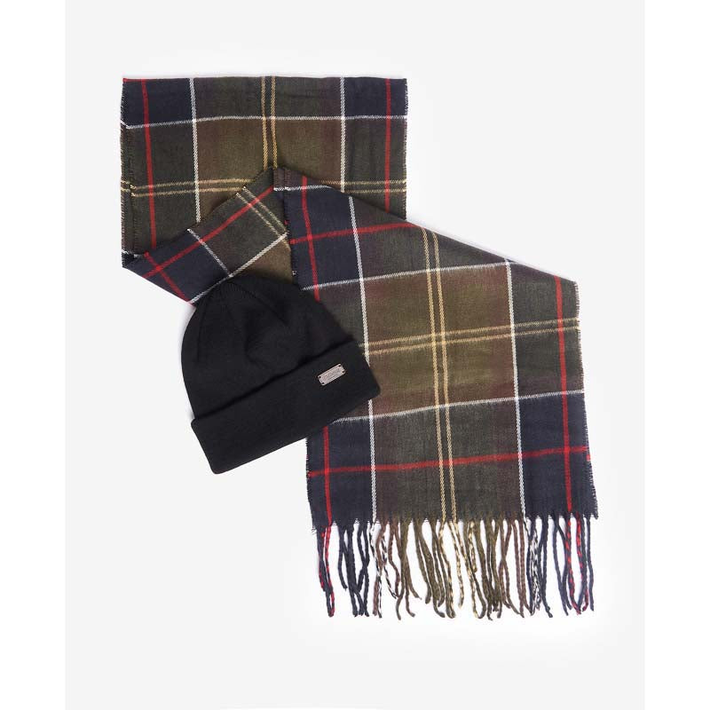 Barbour Swinton Beanie & Galingale Scarf Gift Set - Classic
