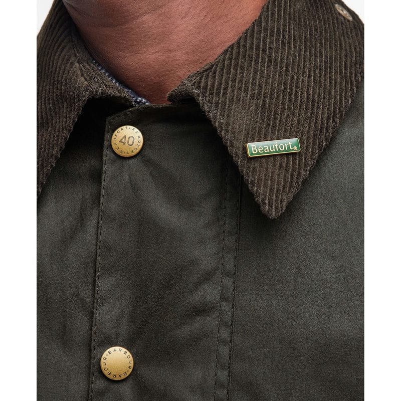 Barbour 40th Anniversary Beaufort Mens Wax Jacket - SPECIAL EDITION - Olive