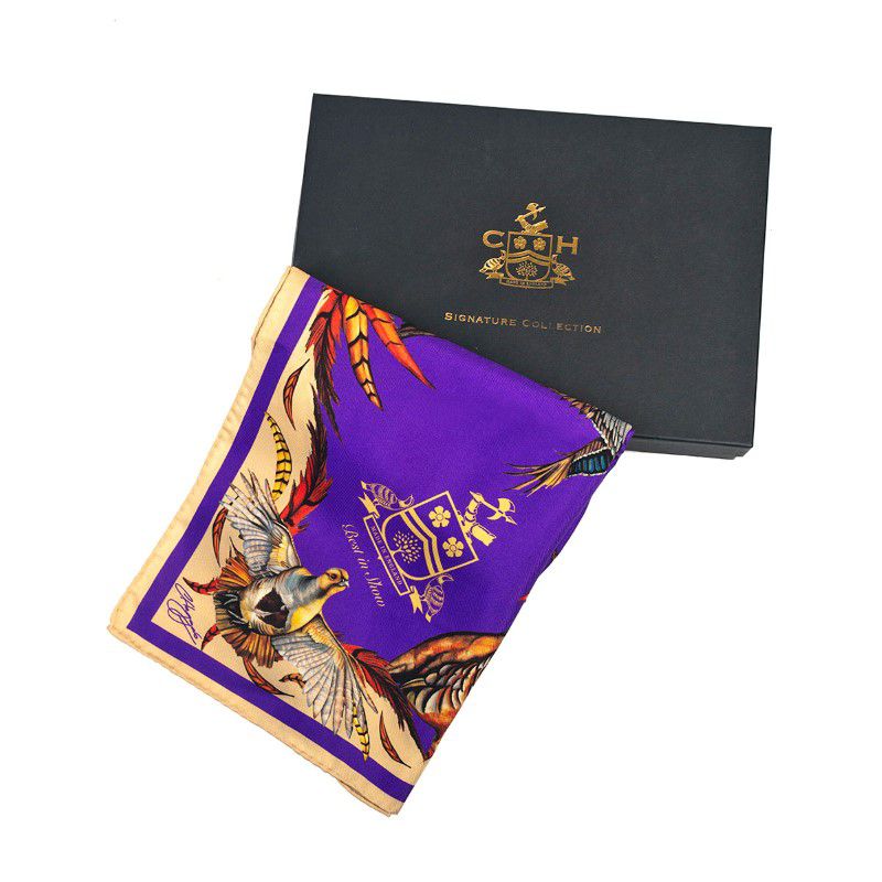 Clare Haggas Best In Show Classic Silk Scarf - Violet