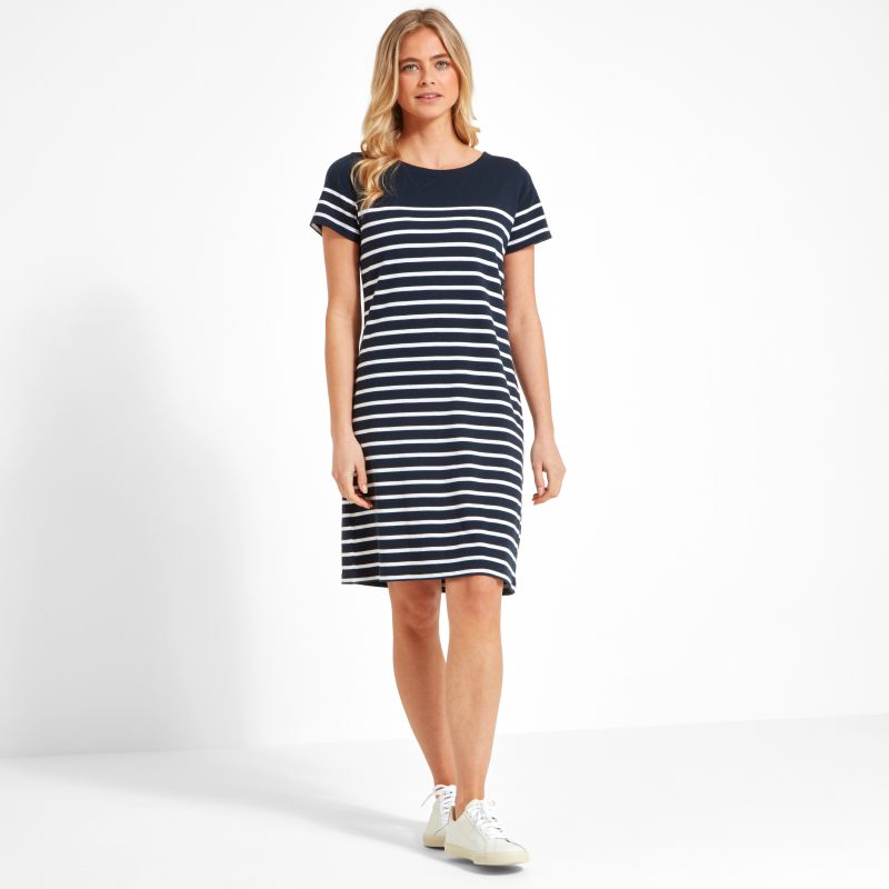 Schoffel Beauport Ladies Dress - Navy Stripe