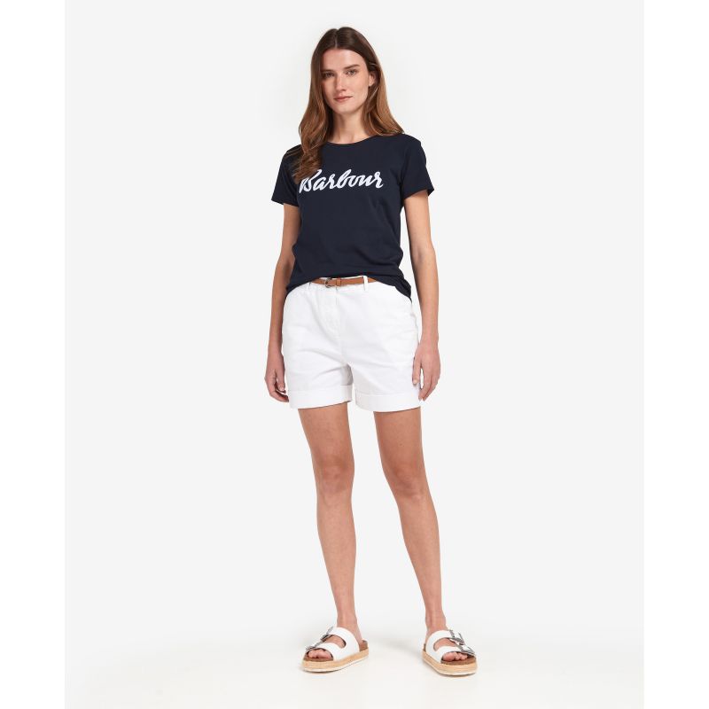 Barbour Otterburn Ladies T-Shirt - Navy/White
