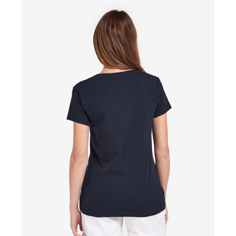 Barbour Otterburn Ladies T-Shirt - Navy/White