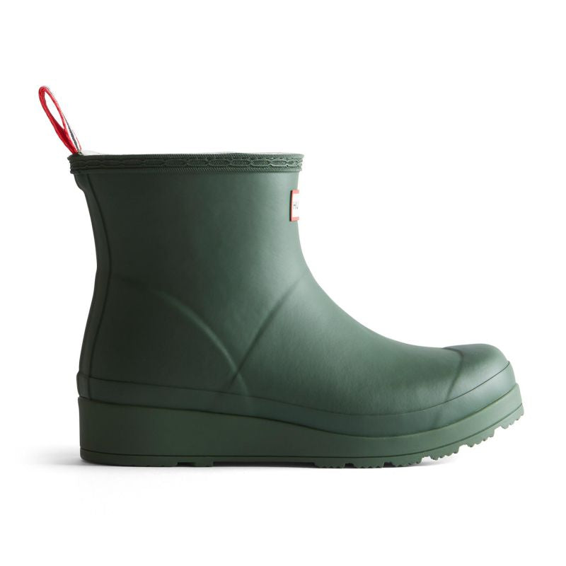 Hunter Play Short Shearling Insulated Ladies Wellington Boot - Flexing Green/White