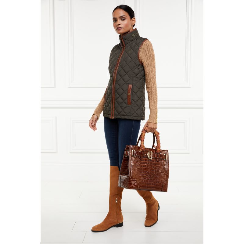 Holland Cooper Country Ladies Quilted Gilet - Heritage Khaki