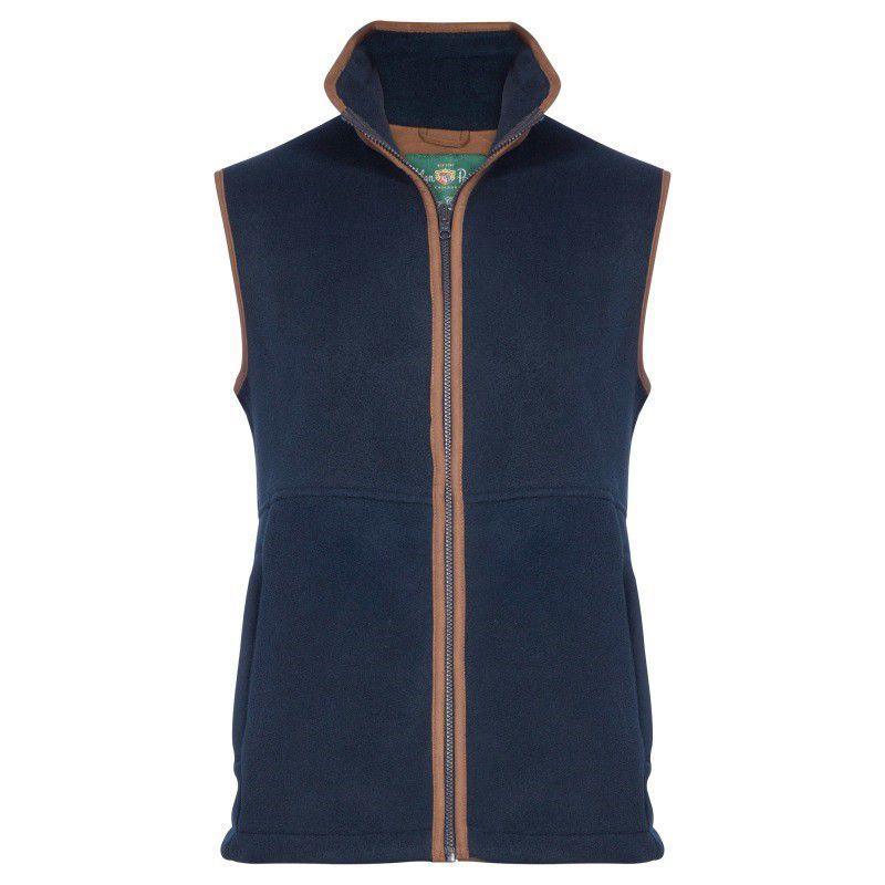 Alan Paine Aylsham Gents Fleece Waistcoat - Dark Navy - William Powell