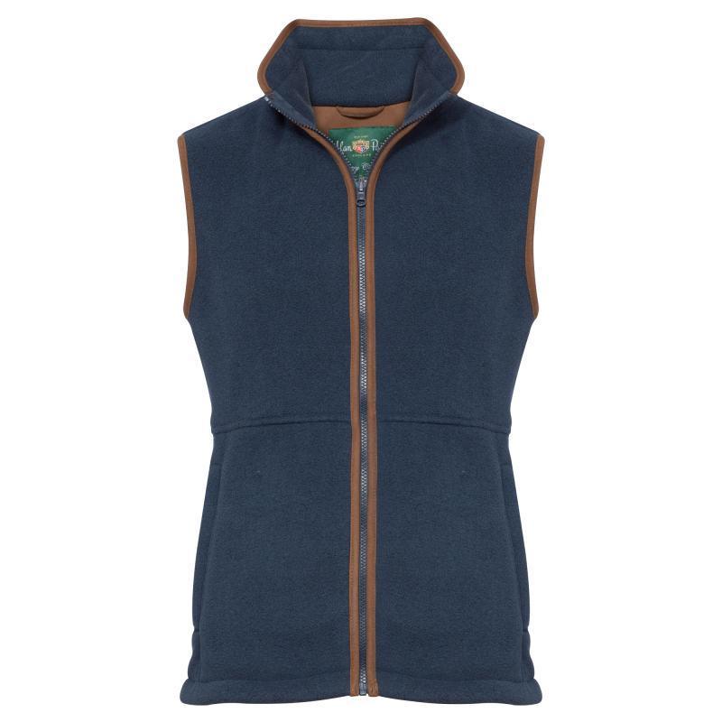 Alan Paine Aylsham Mens Fleece Waistcoat - Blue Steel - William Powell