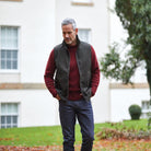 Alan Paine Berwick Mens Wool Gilet - Dark Olive - William Powell