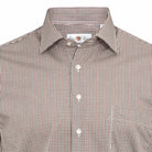 Alan Paine Dunsdale Mens Cotton Shirt - Burgundy Check - William Powell