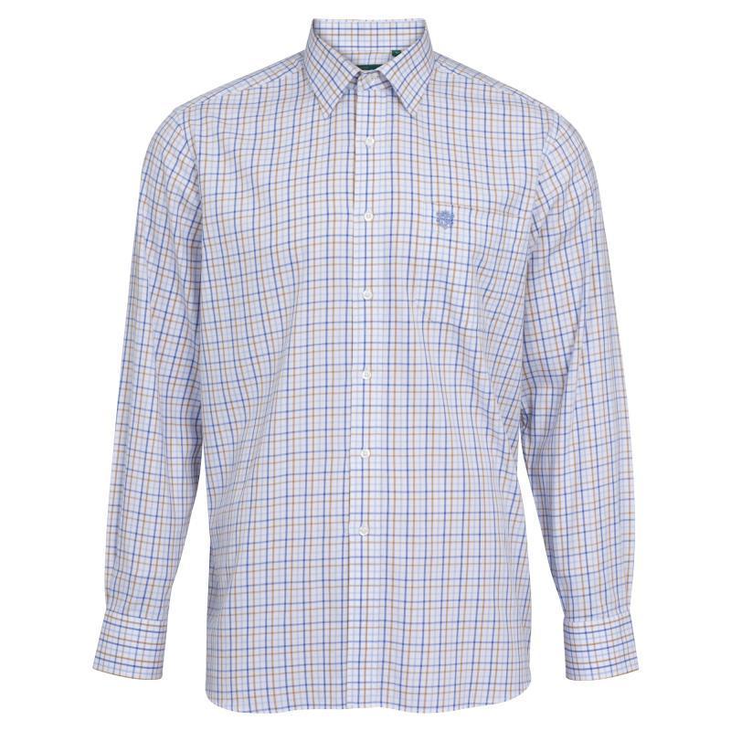 Alan Paine Ilkley Kids Shirt - Blue/Beige - William Powell
