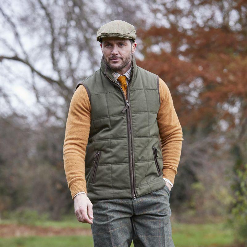 Alan Paine Kexby Mens Gilet - Olive - William Powell