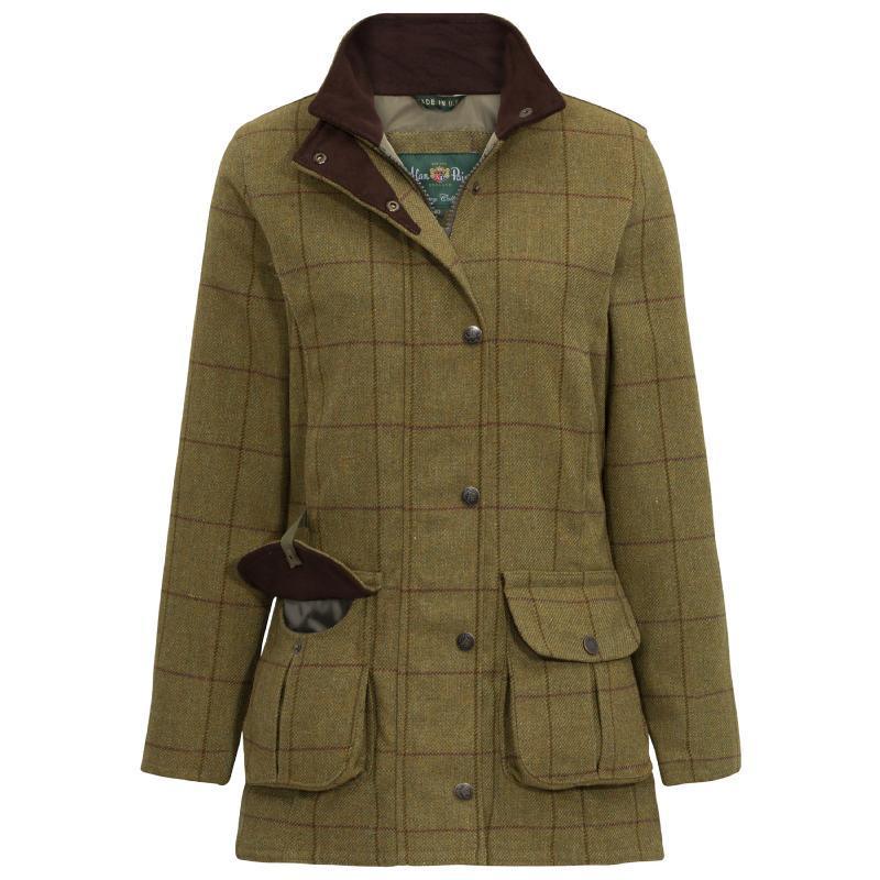 Alan Paine Rutland Ladies Tweed Coat - Lichen - William Powell