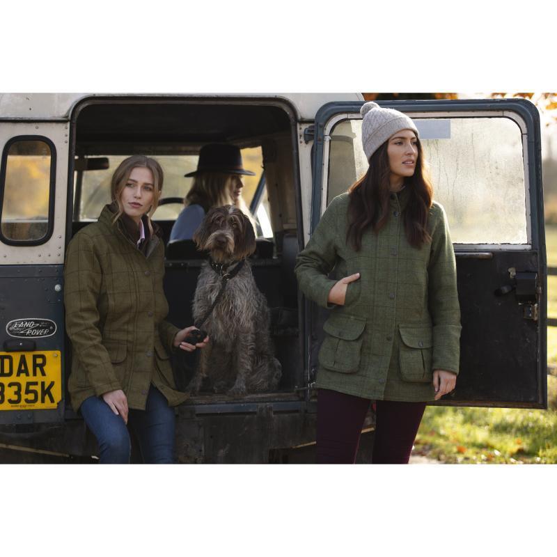 Alan Paine Rutland Ladies Tweed Coat - Lichen - William Powell