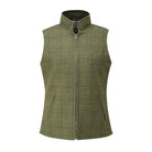 Alan Paine Rutland Ladies Tweed Gilet - Pine - William Powell