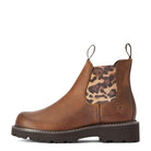 Ariat Fatbaby Twin Gore Ladies Chelsea Boot - Distressed Tan/Leopard Gore - William Powell