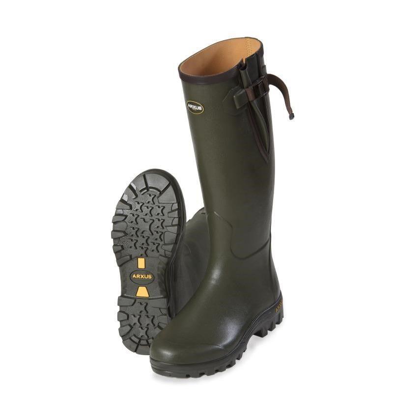 Arxus Pioneer Side Adjustable Wellington Boots - Dark Olive - William Powell