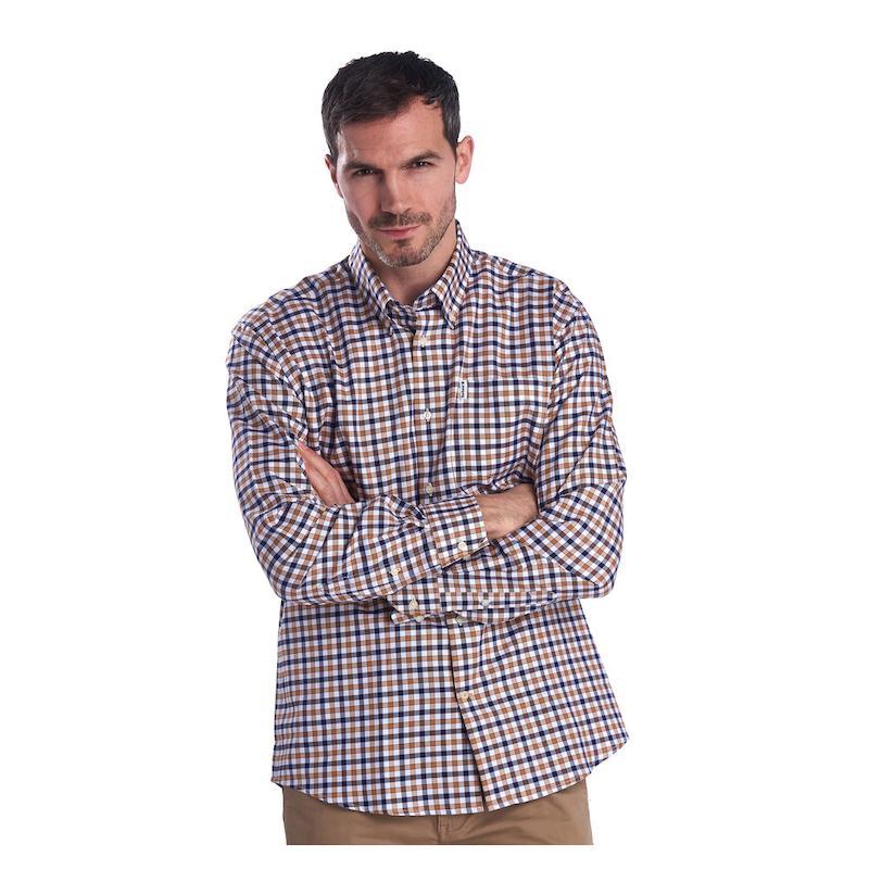 Barbour Abberton Regular Fit Mens Shirt - Sandstone - William Powell