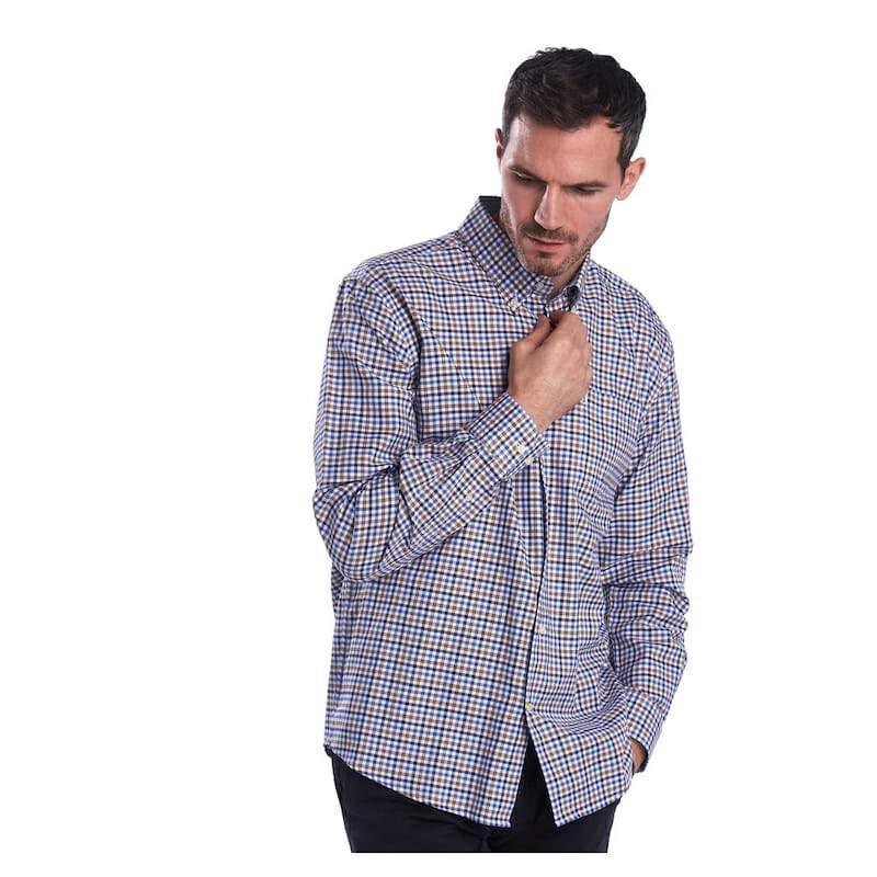 Barbour Agden Regular Fit Mens Shirt - Sandstone - William Powell