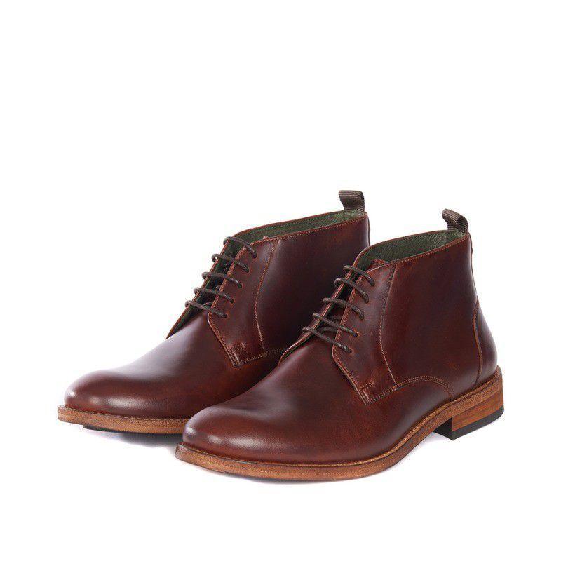 Barbour Benwell Leather Boot - Mahogany - William Powell
