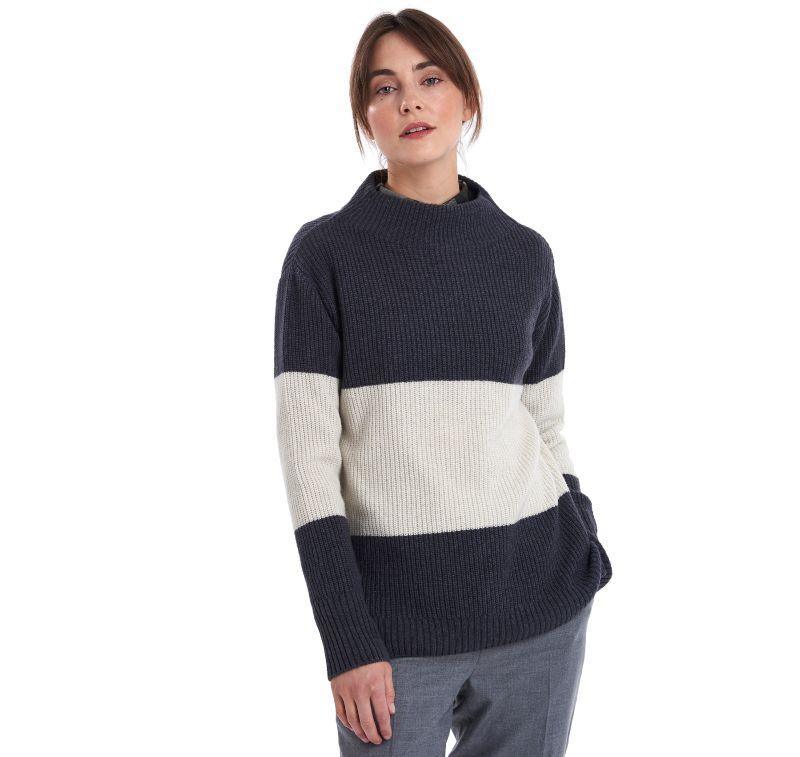 Barbour Border Ladies Knit - Grey Marl - William Powell