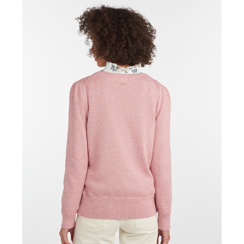 Barbour Bowland Ladies Knit - Dusty Rose - William Powell