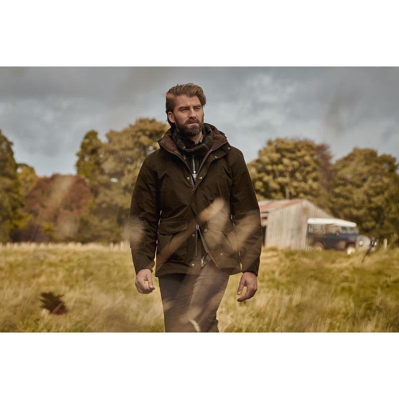Barbour Brockstone Mens Waterproof Jacket - Dark Olive - William Powell