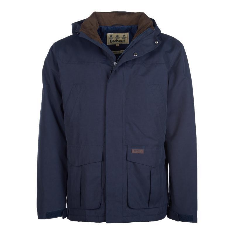 Barbour Brockstone Mens Waterproof Jacket - Navy - William Powell