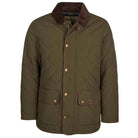 Barbour Burton Mens Quilted Waterproof Jacket - Dark Olive - William Powell
