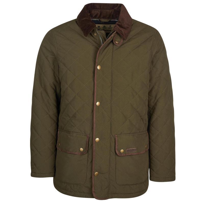 Barbour Burton Mens Quilted Waterproof Jacket - Dark Olive - William Powell