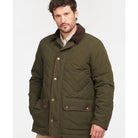 Barbour Burton Mens Quilted Waterproof Jacket - Dark Olive - William Powell