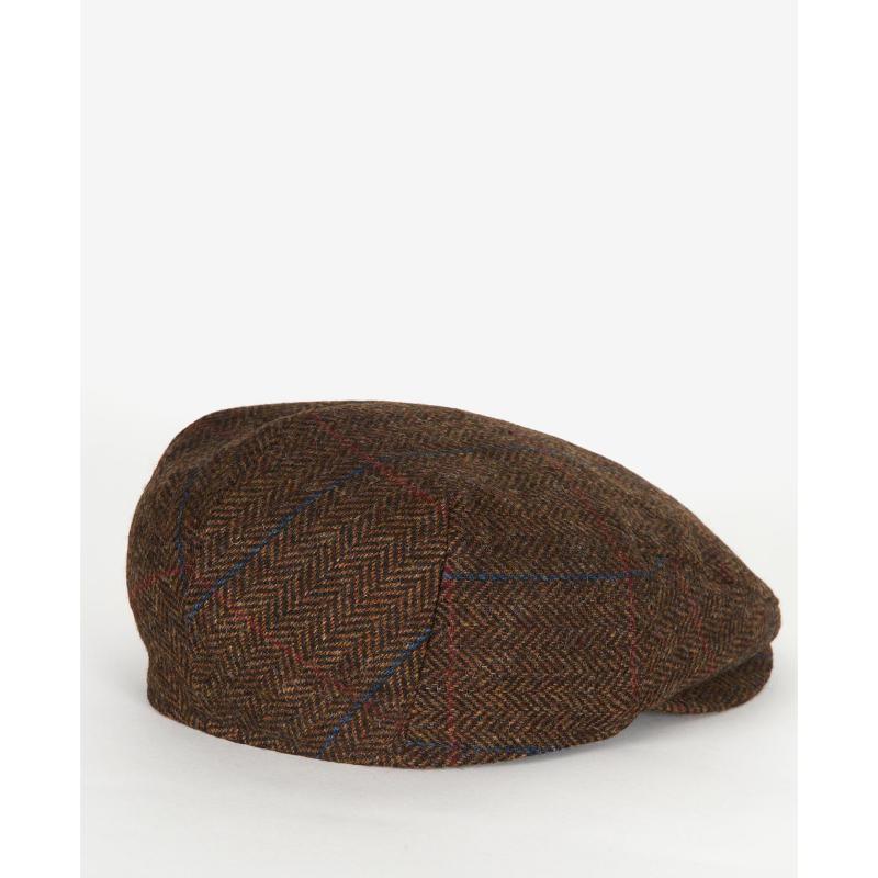Barbour Cairn Mens Tweed Cap - Brown Check - William Powell