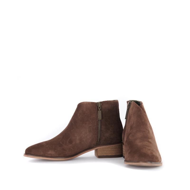 Barbour Caryn Ladies Ankle Boot - Choco Suede - William Powell