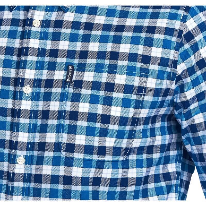 Barbour Country Check 15 Mens Tailored Shirt - Blue - William Powell