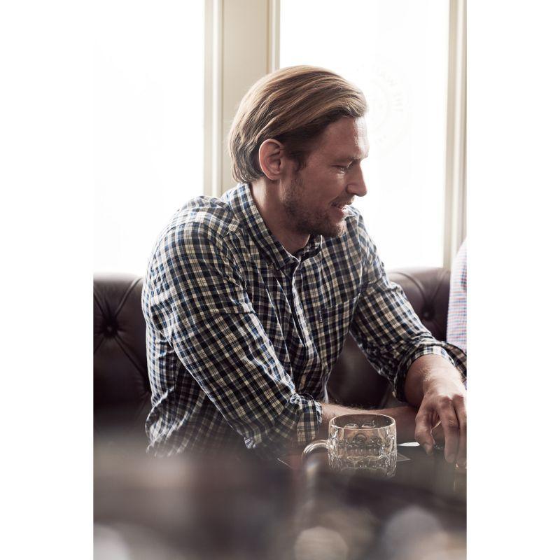 Barbour Country Check 2 Tailored Mens Shirt - Blue - William Powell