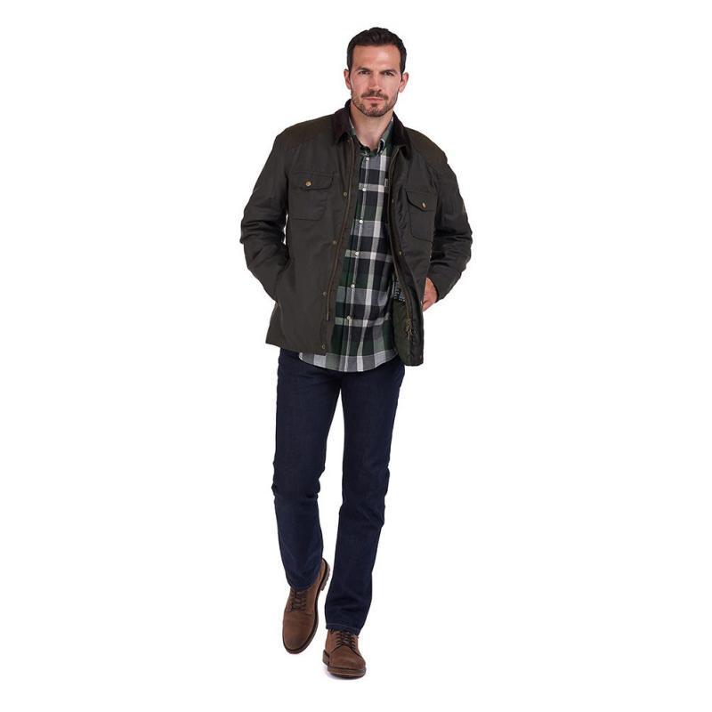 Barbour Dalegarth Mens Wax Jacket - Olive - William Powell