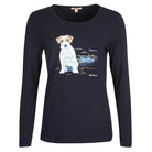 Barbour Fareham Ladies Long Sleeve Tee - Navy - William Powell
