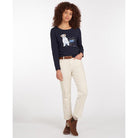 Barbour Fareham Ladies Long Sleeve Tee - Navy - William Powell