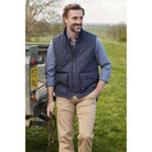 Barbour Fernwood Mens Quilted Gilet - Navy - William Powell