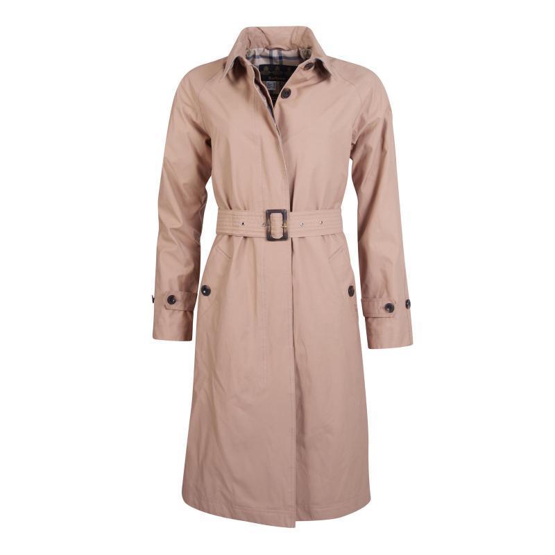 Barbour Findhorn Ladies Waterproof Trench Jacket - Oatmeal - William Powell