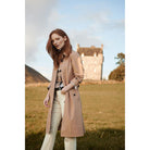 Barbour Findhorn Ladies Waterproof Trench Jacket - Oatmeal - William Powell