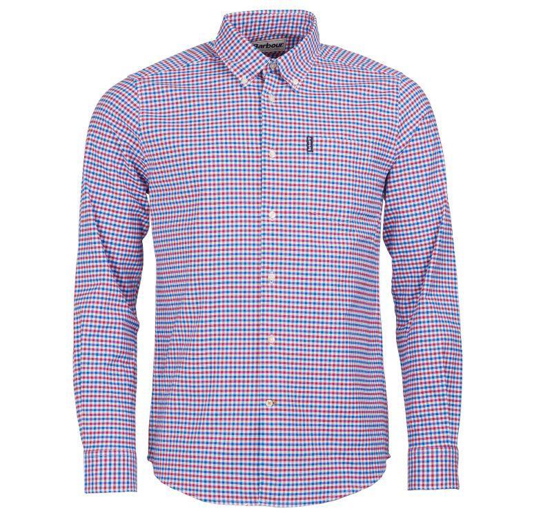 Barbour Gingham 11 Tailored Mens Shirt - Red - William Powell