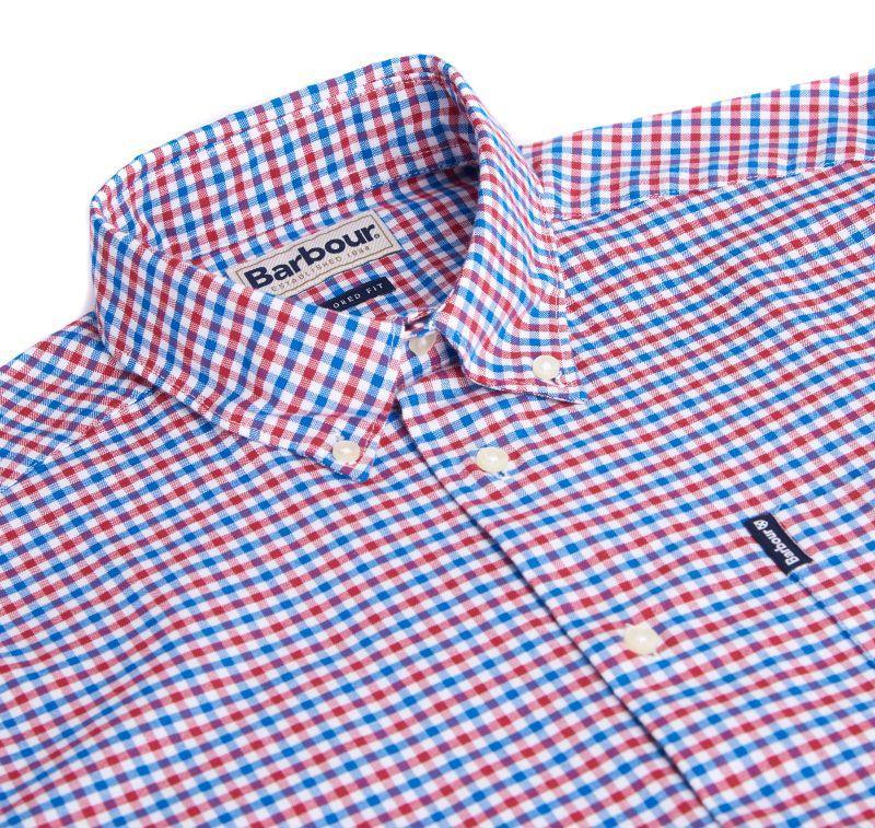 Barbour Gingham 11 Tailored Mens Shirt - Red - William Powell