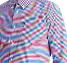 Barbour Gingham 11 Tailored Mens Shirt - Red - William Powell