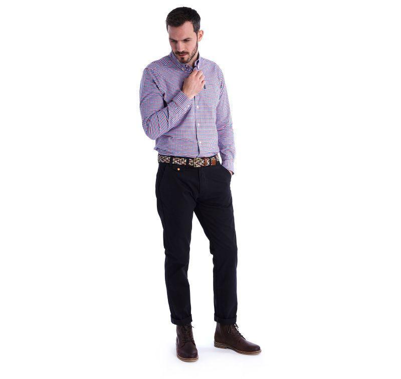Barbour Gingham 11 Tailored Mens Shirt - Red - William Powell