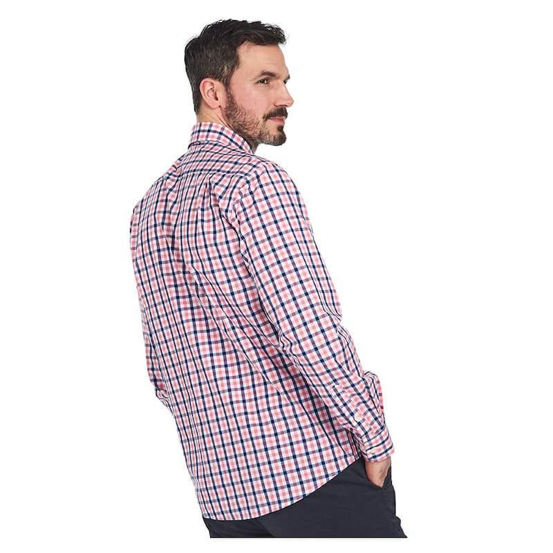 Barbour Gingham 15 Regular Fit Mens Shirt - Pink - William Powell