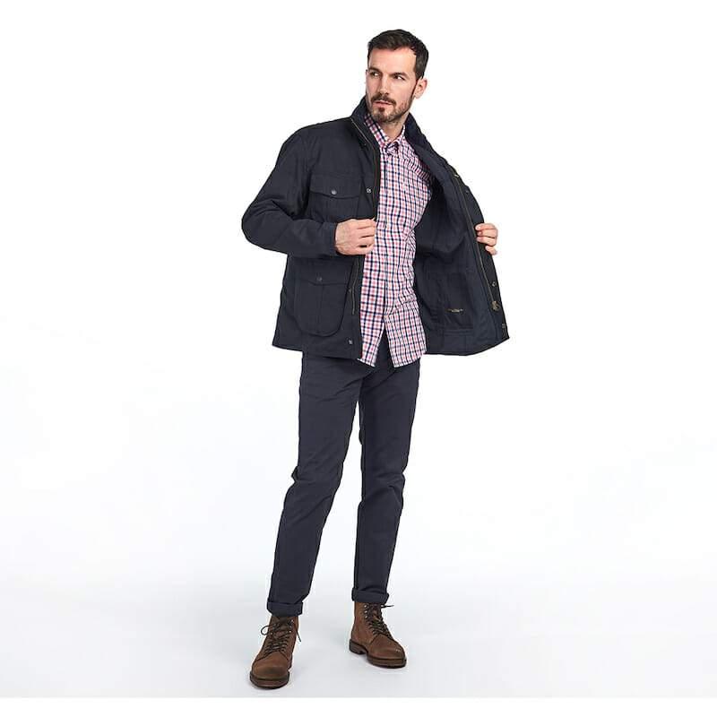 Barbour Gingham 15 Regular Fit Mens Shirt - Pink - William Powell