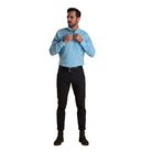 Barbour Gingham 3 Tailored Fit Mens Shirt - Pale Blue - William Powell